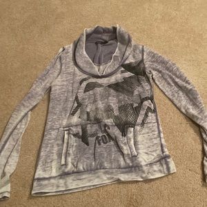 Fox grayish purple sweatshirt